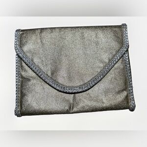 Vintage Walborg West Germany purse evening Mini clutch gold rhinestone Metallic